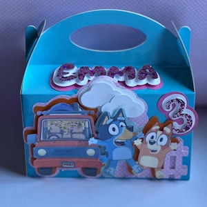 Bluey Theme Party Treat Box: Bluey & Bingo