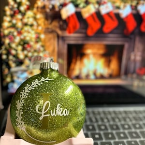 Personalized Christmas Ornament | Name Ornament | Christmas Glitter Ornament