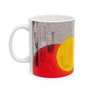 Modern Artistic Ceramic Mug, Unique Coffee Cup for Home, Stylish Gift for Coffee Lovers, Personalized Drinkware, Ideal for Birthdays