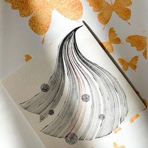 STAMPA ARTISTICA su carta ruvida leggera. Stampa quadrata e moderna disegnata a mano. Regalo perfetto per la festa della mamma. Design moderno da parete fatto a mano.
