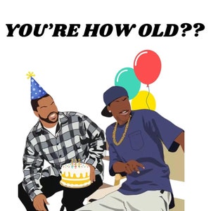 Carte d'anniversaire vendredi, culture pop des années 90, carte d'anniversaire hip hop, carte d'anniversaire drôle, voeux drôles de joyeux anniversaire, film culte