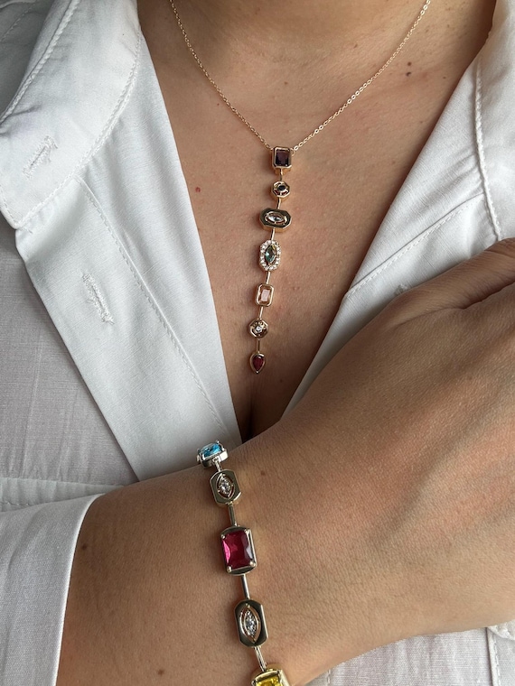 Chakra Colors Y Necklace: Spiritual Jewelry for Energy Balance