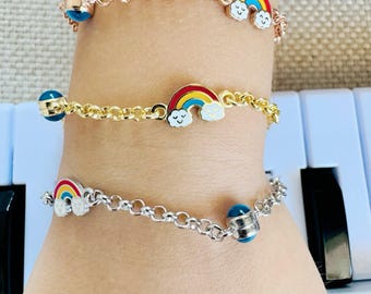 Rainbow Baby Bracelet: Colorful Toddler Jewelry Gift