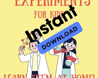 10 Interactive Science Projects for Kids - Digital Downloadable PDF