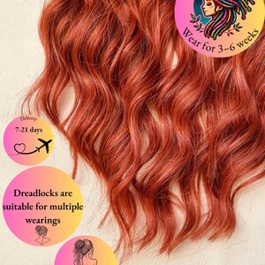 Synthetic ginger Dreadlock Crochet Dreads