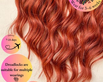 Synthetic ginger Dreadlock Crochet Dreads