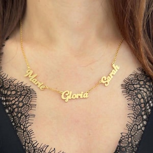 Multiple Name Necklace, Custom Family Necklace, Friendship Necklace, Birthday Gift, Mother&#39;s Day Gift for Her
