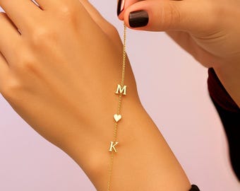 Initial Letter Bracelet, Custom Couple Bracelets, Christmas Gift, Mother&#39;s Day Gift, Personalized Letter Initial Bracelet, Mothers Day Gift