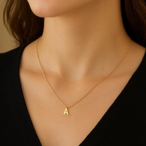 Personalized Initial Necklace, Customized Letter Necklace, Gold Color Initial, Handmade Jewelry, Personalized Gift, Mothers Day Gift