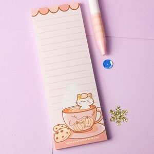 Kawaii Memo Pad Bob the Cat • Tear-off memo • Padpaper notepad, cute memo • Kawaii stationery