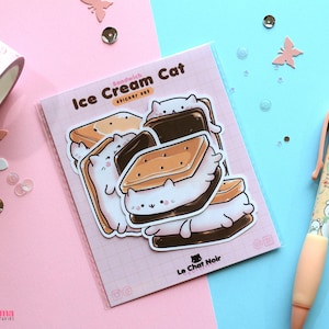 Kawaii Sticker Set Cat IceCream • Cute Stickers • Kawaii Stationery Bujo • Cat Planner Sticker Set