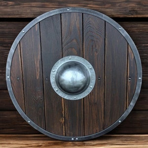 Viking Wooden Shield Medieval LARP Role Play Shield Viking Shield Medieval Custom Viking Shield Wood Viking Gift Battle Ready Round Shield