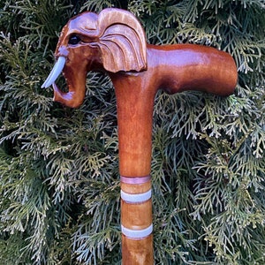 Elephant Staff Magical Stick Cosplay Wizard Witchcraft and Wizardry Kenya Africa Wood Costume Accessories African Druid Staff Elephant Cane