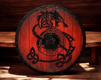 Viking Wolves Shield Balance In Life Wooden Viking Shield Viking Symbol Viking Wall Art Round Shield Norse Shield Viking Warriors Shield
