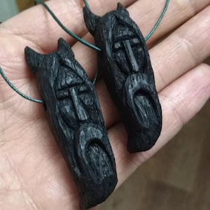 VELES Wooden Home Talisman Wood Carving Slavic Pagan Souvenir Veles God Slavic Symbol Pagan Ethnic Amulet Medieval Age Volos Heathen Idol