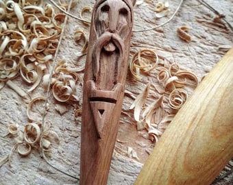 Slavic Totem Veles Perun Mara Chernobog Wooden Figurine Slavic Gods Wood Carving Heathen Symbol Gods Wooden Pendant Hand Carved Talisman