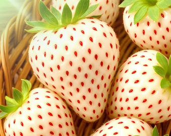 White Wonder Strawberry Seeds: 200 Rare Heirloom Non-GMO Perennial Fruit