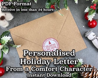 Custom Holiday Letter from Your Favorite Fictional Character, Comfort Character, Christmas, Christmas Letter, Instant Download, PDF