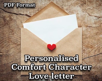 Personalised Love Letter from Comfort Characters, 500+ Words Custom Digital Parody Letter, Quick Delivery