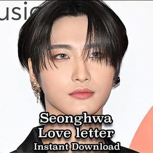 Carta de amor de Seonghwa, carta de consuelo, ATEEZ, nota de amor, Kpop, ídolo, romántico, descarga instantánea.
