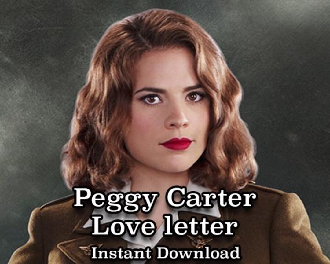 Carter's Note Peggy Carter Love Letter, Love Note, Romantic, Comfort Letter, Avengers ...