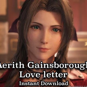 Aerith Gains Borough Liebesbrief, Trostbrief, Final Fantasy, FFVII, Square Enix, sofortdownload.