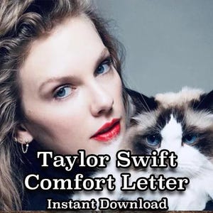 Carta de consuelo de Taylor Swift, carta de consuelo para un personaje, Eras Tour, alentadora, Swiftie, descarga instantánea.