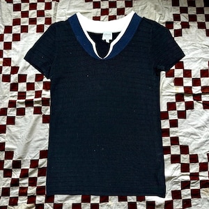 Vintage 2000s Y2K Armani Collezioni Deanna Spa Slim Fit Short Sleeve Top Size 6
