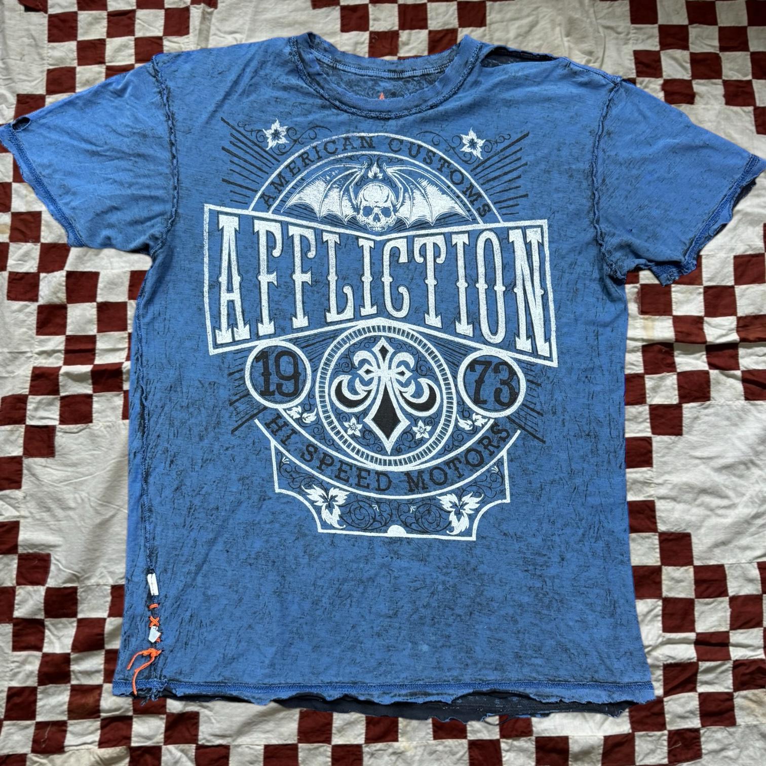 Affliction American Customs Eagle リバーシブル ダメージ加工 T 