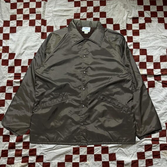 Vintage 1970s Brown Nylon Pile Lined Coach