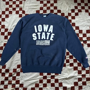 Vintage 1990er Jahre Iowa State Universität ISU Book Store Champion Rundhals-Sweatshirt Größe XL Made in USA