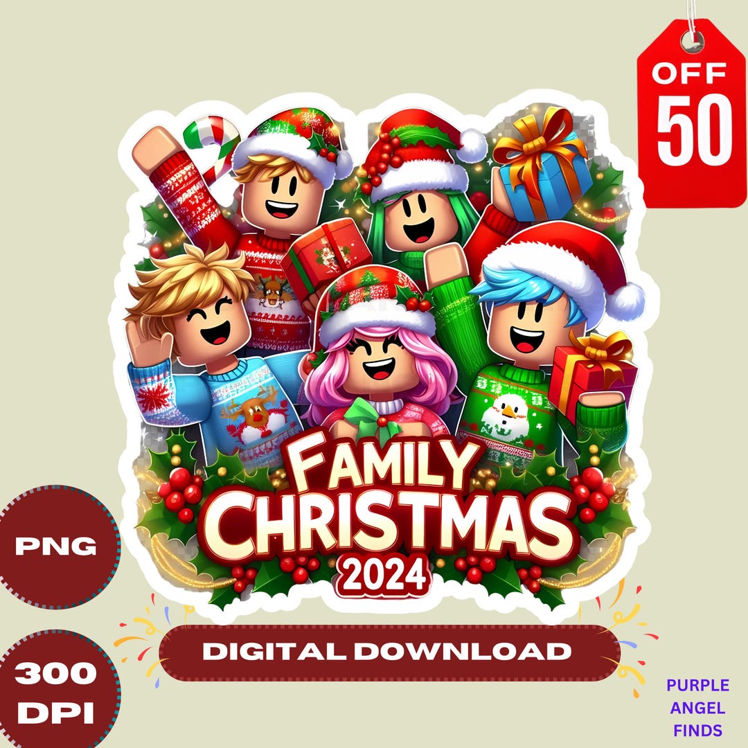 Roblox Christmas Png ,roblox Png,christmas Svg, Sublimation Design ...