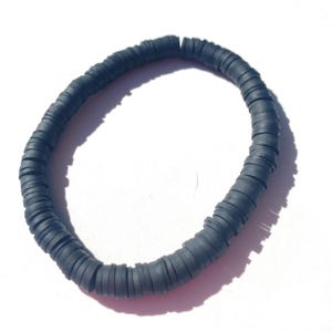 Black Clay Bead Bracelet