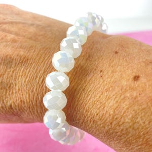 White Snow Bead Bracelet