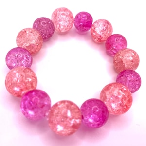 Chunky Pink Bead Bracelet