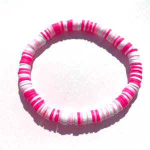 Strawberries & Cream Clay Bead Bracelet
