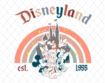 Retro Mouse & Friends 1955 SVG: Disneyland Family Trip (Digital Files)