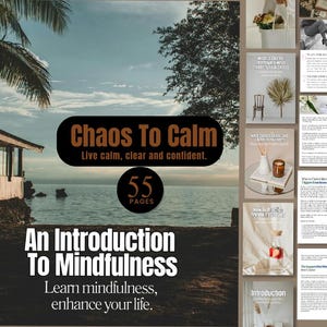 Chaos to Calm Ebook | A Guide to Inner Peace & Mindfulness for Stress Relief