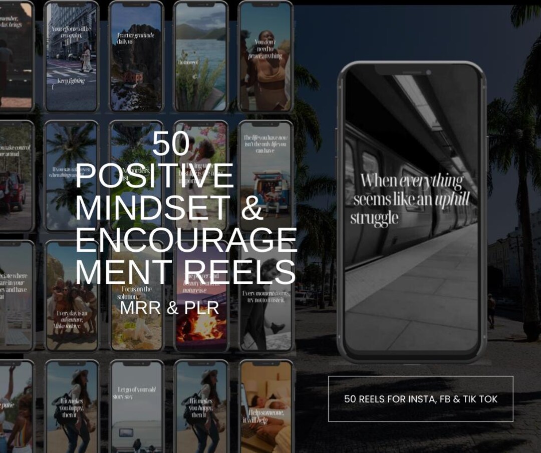 Encouraging Posts Positive Mindset Social Media Content Pack, 50 Encouraging Posts for ...