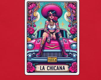 La Chicana T-shirt – Chicanokultur-t-shirt, Latina Empowerment, Lowrider-konsttröja