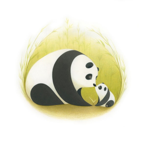 Bamboo Smooches-  Signed, limited edition print