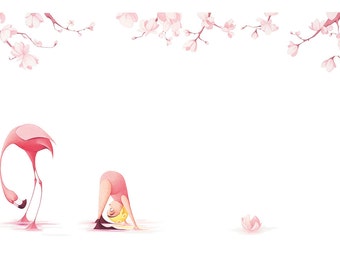 Flora and the Flamingo- Upside Down-  Limited Edition Signed Print
