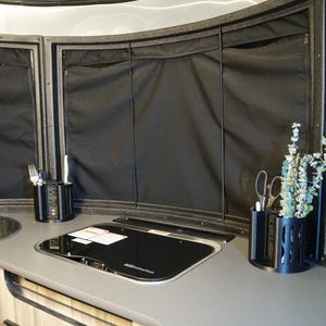 Lock-in Countertop Organizer for the Airstream Basecamp - Accessible Plugs [Black]