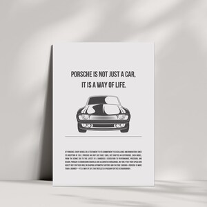 Porsche Quote Poster | Way of Life Wall Art | Printable Porsche Decor for Car Lovers | Digital Download for Auto Enthusiasts