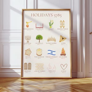 Printable Jewish Holiday Calendar 5785 (2024/2025)