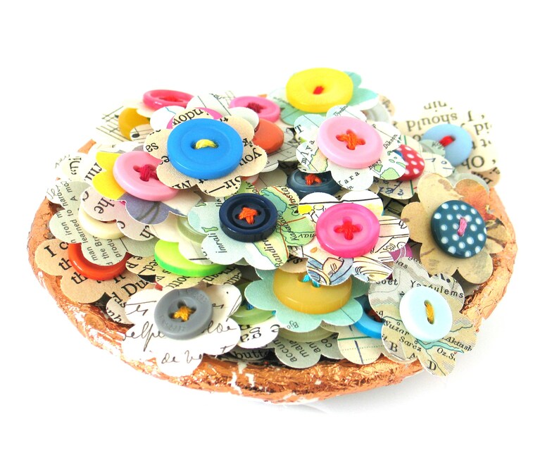 Handmade Vintage Paper Flower Embellishments for Scrapbooking Etsy