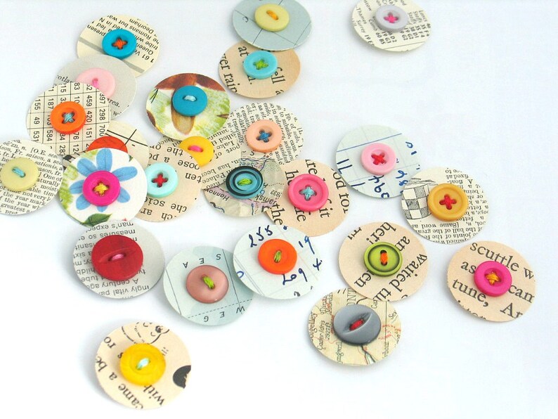 VINTAGE Paper Flower Scrapbook Embellishments for Etsy