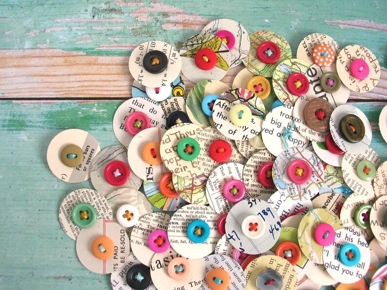 VINTAGE Paper Flower Scrapbook Embellishments for Etsy