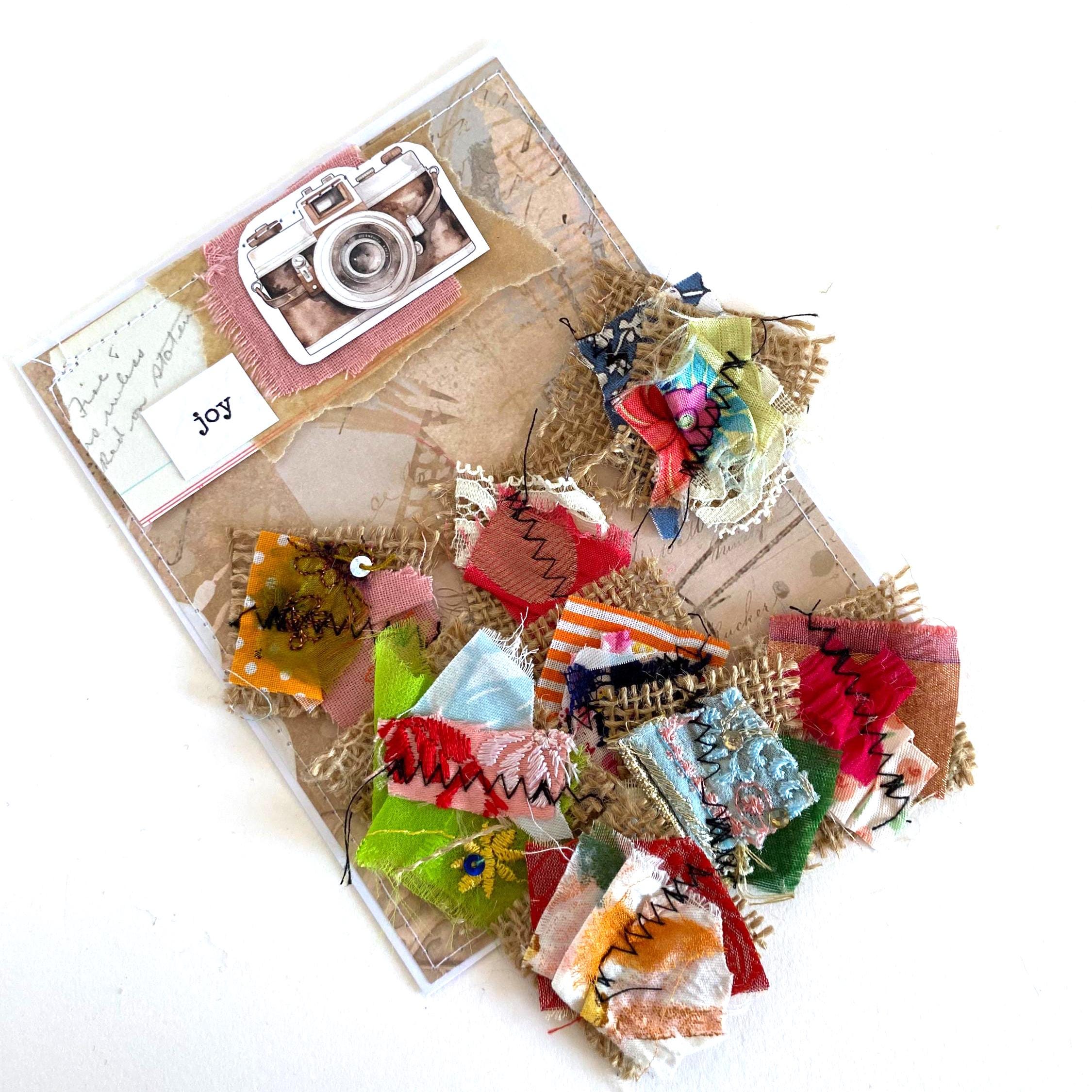 9 X Handmade Scrappy Cluster Snippet Embellishments, Junk Journal ...