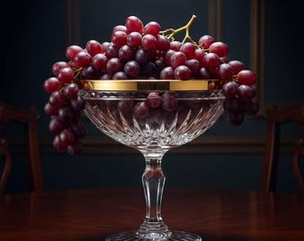 Waterford Crystal Compote Bowl in the Hanover Gold Pattern by Marquis NEW